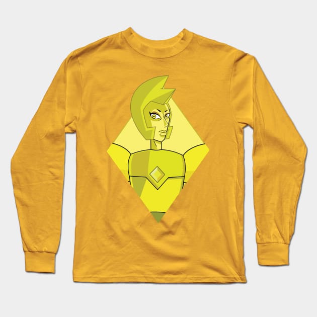 Yellow Diamond Long Sleeve T-Shirt by Spiral-Squid